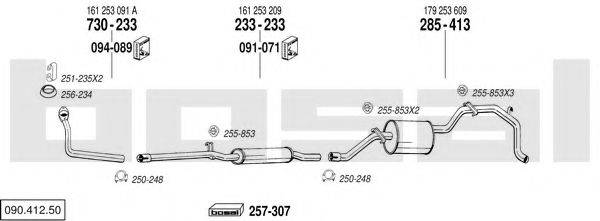 BOSAL 09041250 Система випуску ОГ