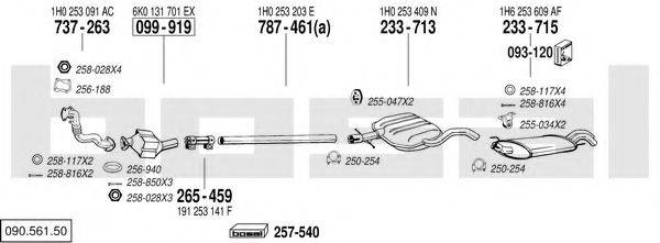 BOSAL 09056150 Система випуску ОГ