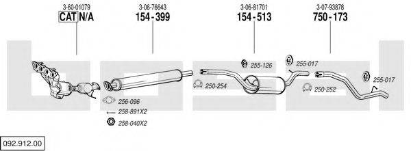 BOSAL 09291200 Система випуску ОГ