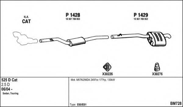 FENNO BM728 Система випуску ОГ