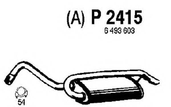 FENNO P2415 Глушник вихлопних газів кінцевий