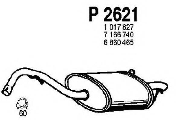 FENNO P2621 Глушник вихлопних газів кінцевий