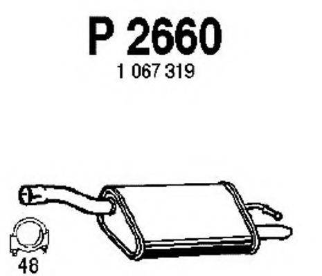 FENNO P2660 Глушник вихлопних газів кінцевий