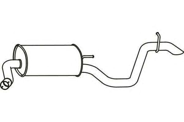 FENNO P31013 Глушник вихлопних газів кінцевий