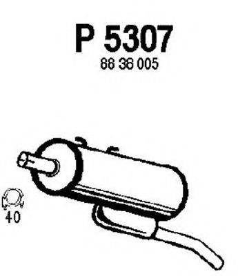 FENNO P5307 Глушник вихлопних газів кінцевий