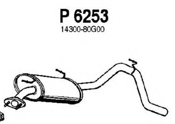 FENNO P6253 Глушник вихлопних газів кінцевий