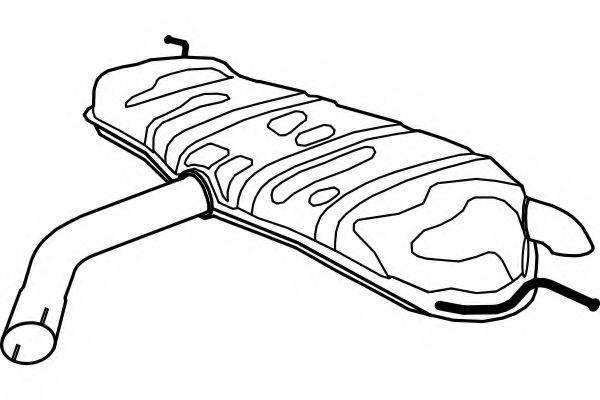 FENNO P7153 Глушник вихлопних газів кінцевий