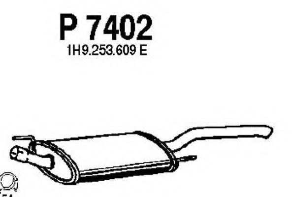 FENNO P7402 Глушник вихлопних газів кінцевий