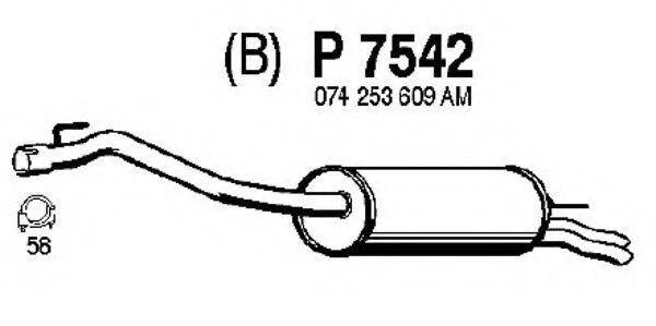 FENNO P7542 Глушник вихлопних газів кінцевий