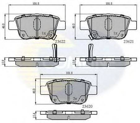 COMLINE CBP31141 Комплект гальмівних колодок, дискове гальмо