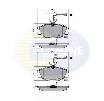 COMLINE CBP11001 Комплект гальмівних колодок, дискове гальмо