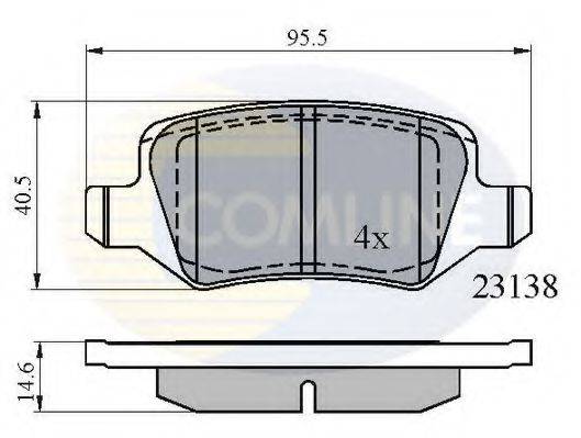 COMLINE CBP01149 Комплект гальмівних колодок, дискове гальмо