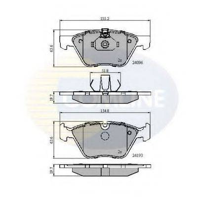 COMLINE CBP01300 Комплект гальмівних колодок, дискове гальмо