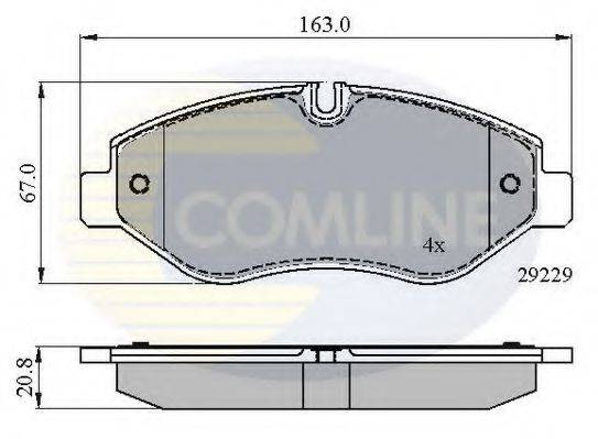 COMLINE CBP01616 Комплект гальмівних колодок, дискове гальмо