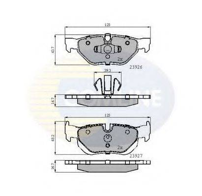 COMLINE CBP01708 Комплект гальмівних колодок, дискове гальмо