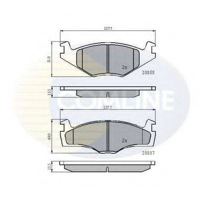 COMLINE CBP0148 Комплект гальмівних колодок, дискове гальмо
