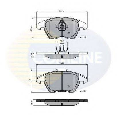 COMLINE CBP01308 Комплект гальмівних колодок, дискове гальмо