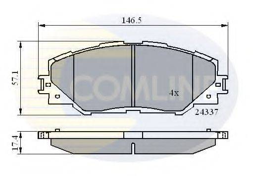 COMLINE CBP01625 Комплект гальмівних колодок, дискове гальмо