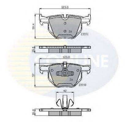 COMLINE CBP01671 Комплект гальмівних колодок, дискове гальмо