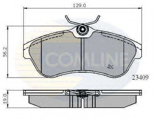 COMLINE CBP01146 Комплект гальмівних колодок, дискове гальмо