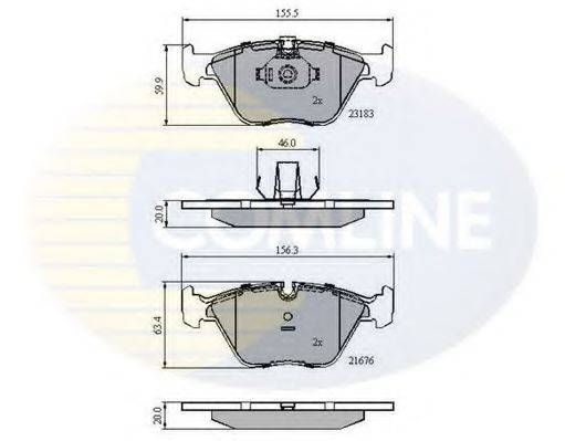 COMLINE CBP01744 Комплект гальмівних колодок, дискове гальмо