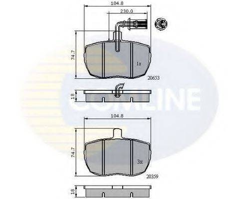 COMLINE CBP1413 Комплект гальмівних колодок, дискове гальмо