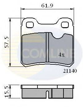 COMLINE CBP0117 Комплект гальмівних колодок, дискове гальмо