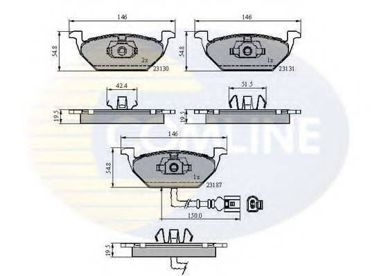 COMLINE CBP1851 Комплект гальмівних колодок, дискове гальмо