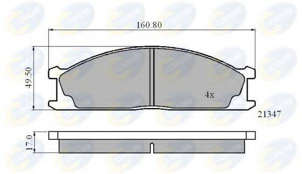 COMLINE CBP0423 Комплект гальмівних колодок, дискове гальмо