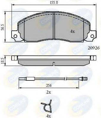 COMLINE CBP21048 Комплект гальмівних колодок, дискове гальмо