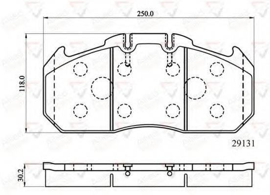 COMLINE ACV058HD Комплект гальмівних колодок, дискове гальмо