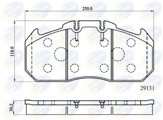 COMLINE CBP9058MK Комплект гальмівних колодок, дискове гальмо