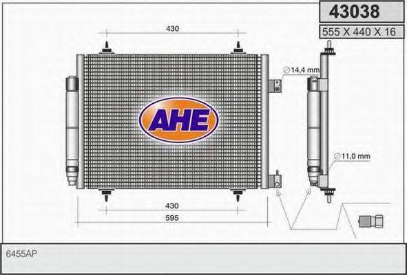 AHE 43038 Конденсатор, кондиціонер