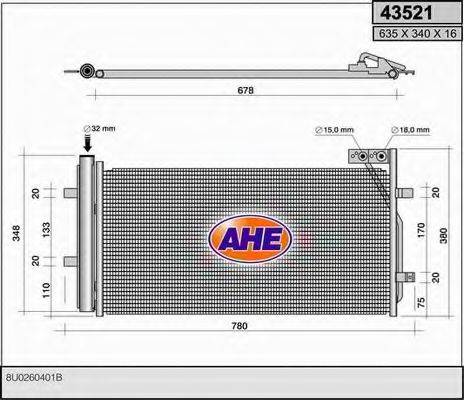 AHE 43521 Конденсатор, кондиціонер