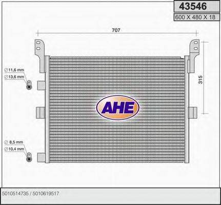 AHE 43546 Конденсатор, кондиціонер