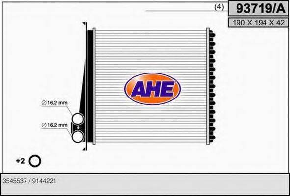 AHE 93719A Теплообмінник, опалення салону