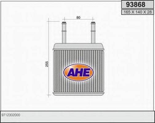 AHE 93868 Теплообмінник, опалення салону