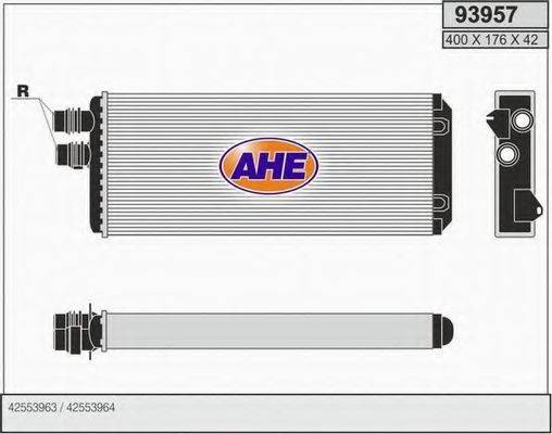 AHE 93957 Теплообмінник, опалення салону