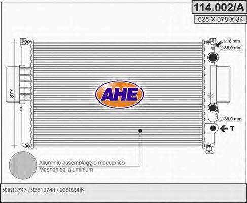 AHE 114002A Радіатор, охолодження двигуна