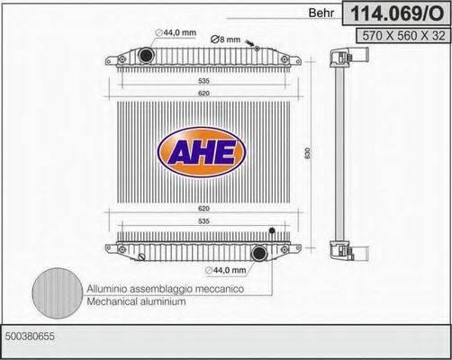 AHE 114069O Радіатор, охолодження двигуна