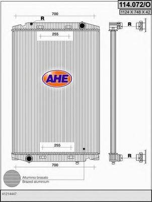 AHE 114072O Радіатор, охолодження двигуна