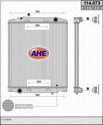 AHE 114073 Радіатор, охолодження двигуна