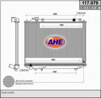 AHE 117079 Радіатор, охолодження двигуна