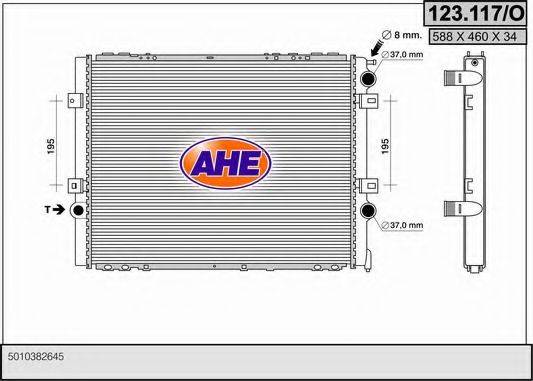 AHE 123117O Радіатор, охолодження двигуна