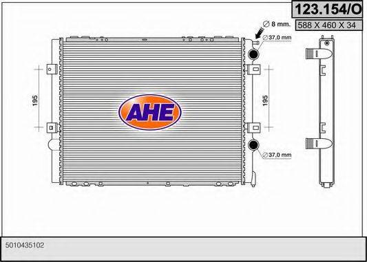 AHE 123154O Радіатор, охолодження двигуна