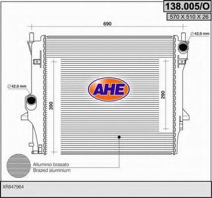 AHE 138005O Радіатор, охолодження двигуна