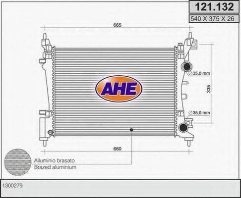 AHE 121132 Радіатор, охолодження двигуна