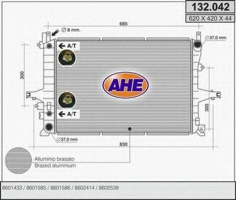 AHE 132042 Радіатор, охолодження двигуна