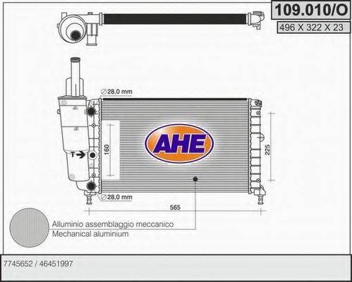 AHE 109010O Радіатор, охолодження двигуна