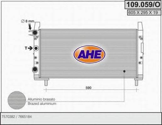 AHE 109059O Радіатор, охолодження двигуна